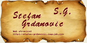 Stefan Grdanović vizit kartica